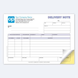 DN01 Delivery Note Duplicate NCR Carbonless