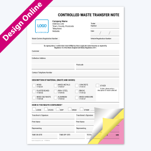 WTN09 Waste Transfer Note Online Design Template Triplicate